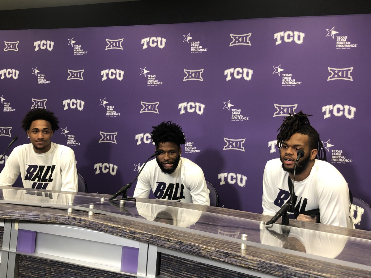 Some of the TCU men's basketball team share their reactions to going to the NCAA tournament. 